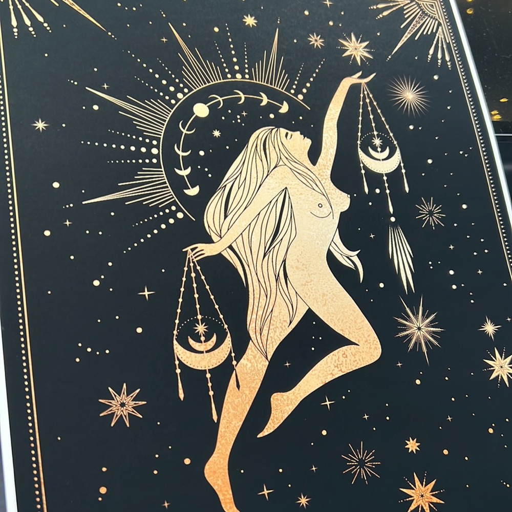 Libra Wall Art Celestial Zodiac Horoscope Illustration Print Poster Unframed - Picture 9 of 17